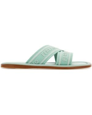 Ferragamo ロゴ サンダル - グリーン