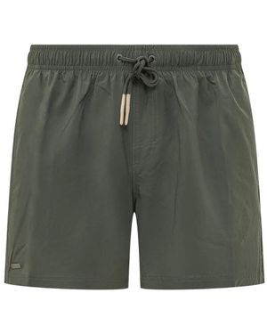 Sundek Badeshorts Mit Kordelzug - Grün