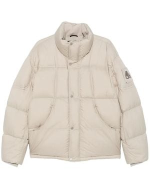 Moose Knuckles Everest Quilted Logo-Patch Puffer Jacket - Natural