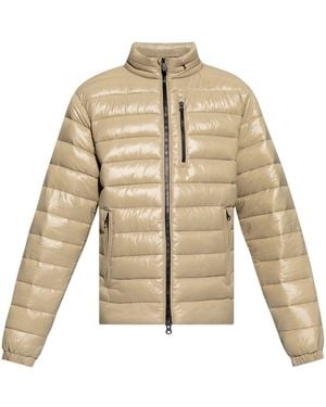 Save The Duck Logo-Patch Padded Jacket - Natural