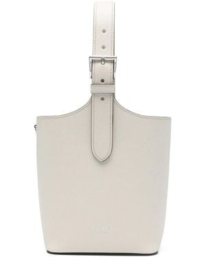 Prada Borsa A Secchiello Con Stampa - Bianco