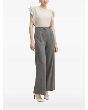 Liu Jo Ruffle-Sleeve Top - Natural