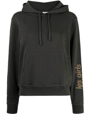 Les Girls, Les Boys Logo-Print Pullover Hoodie - Black