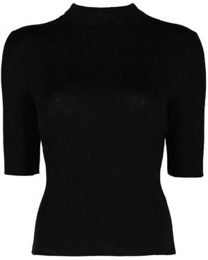 Veronica Beard Alastair Mock-Neck Sweater - Black