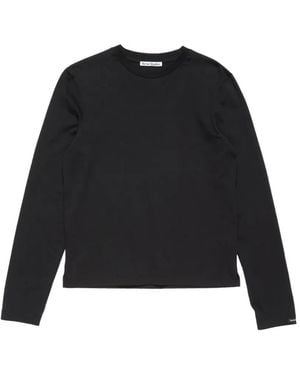 Acne Studios Satin Label T-Shirt - Black