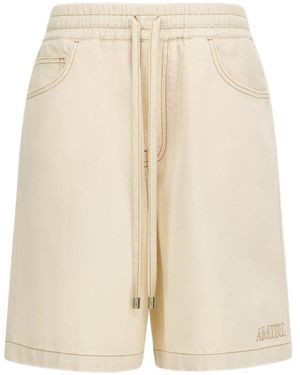 Amiri Drawstring Denim Shorts - Natural