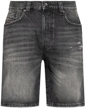 DIESEL Distressed-Effect Denim Shorts - Grey