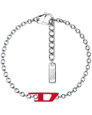 DIESEL Stainless Steel Chain Bracelet - White