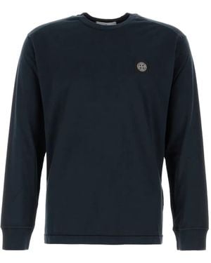 Stone Island Langarmshirt aus Baumwolle - Blau