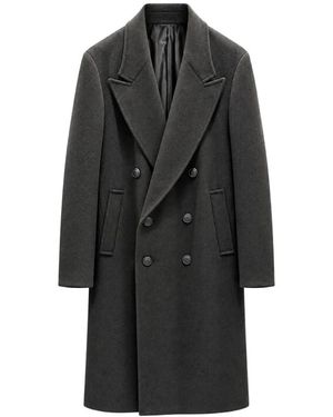 Paura Enea Double-Breasted Coat - Black