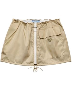 Prada Re-Nylon Mini Skirt - Natural