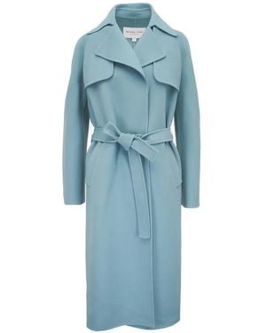 Michael Kors Belted Long Coat - Blue