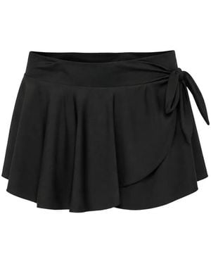 Philipp Plein Wrap-Style Pleated Cover-Up Skirt - Black