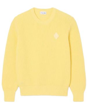 Lacoste ロゴパッチ セーター - イエロー