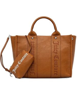 Juicy Couture Top-Handle Logo Zip-Fastening Tote Bag - Brown