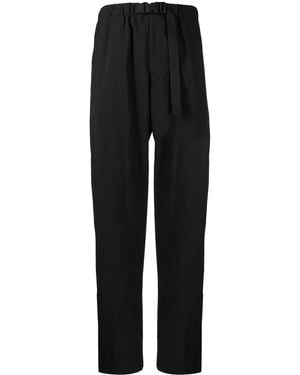 Paul Smith Belted Tapered-Leg Trousers - Black
