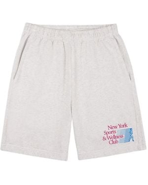 Sporty & Rich Ny Motion Shorts - White