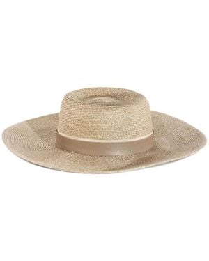 Catarzi Leather-Band Sun Hat - Natural