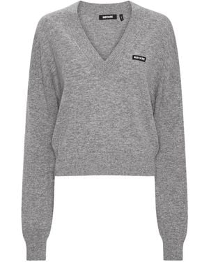 ROTATE BIRGER CHRISTENSEN Pullover mit V-Ausschnitt - Grau