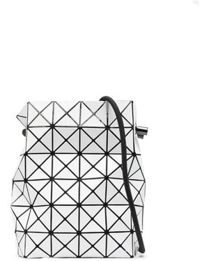 Issey Miyake Bolso Bombonera Wring Con Panel Geométrico - Blanco