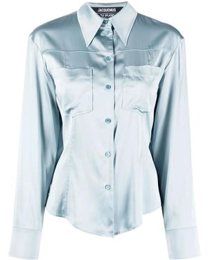 Jacquemus La Chemise Mentalo Hemd - Blau