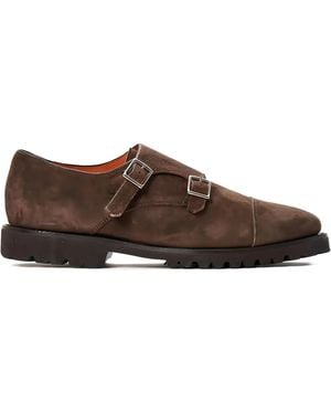 Andrea Ventura Firenze Zapatos monk con tira de hebilla - Marrón