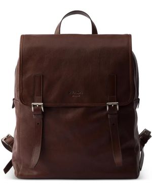 Prada Buckled Leather Backpack - Brown