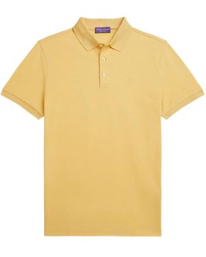 Ralph Lauren Logo-Embroidered Short-Sleeve Polo Shirt - Yellow