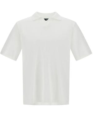 Herno Gestricktes Poloshirt - Weiß