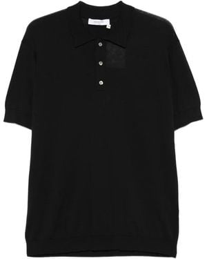 Grayed Short-Sleeve Polo Shirt - Black
