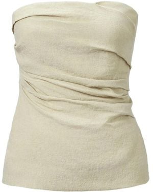 TOVE Izel Draped Bandeau Top - Natural
