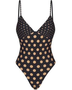 Simon Miller Behati Polka-Dot Swimsuit - Black