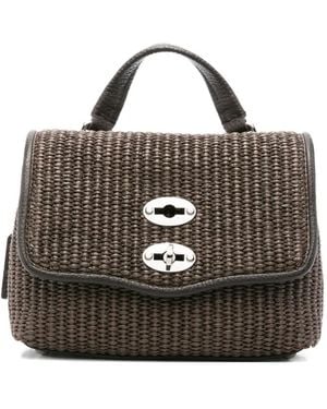 Zanellato Mini Postina Vimini Woven Tote Bag - Black