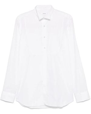 Lardini Camicia Con Punto Smock - Bianco