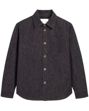 Ami Paris Surchemise En Coton Avec Ami De Cœur - Bleu