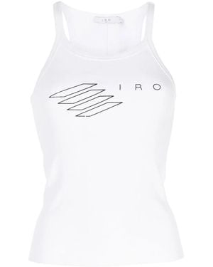 IRO Logo-Print Tank Top - White