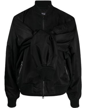 Mostly Heard Rarely Seen Logo-Embroidered Panelled Jacket - Black