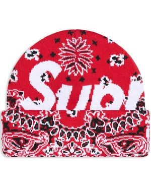 Supreme バンダナプリント ビーニー - レッド
