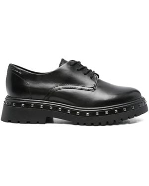 Tamaris 50Mm Lace-Up Studded Derby Shoes - Black