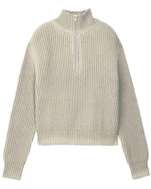 CAMPERLAB Ribbed Quarter-Zip Jumper - White