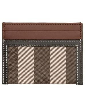 Burberry ヴィンテージチェック カードケース - ブラウン