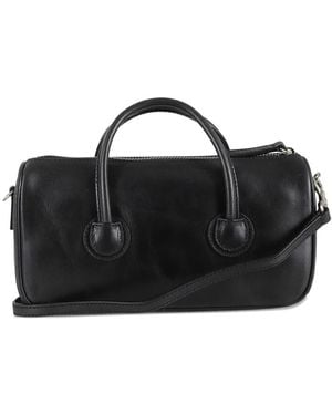 Marge Sherwood Top-Handle Leather Tote Bag - Black