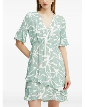 Fracomina Ruffled Tiered Dress - Green