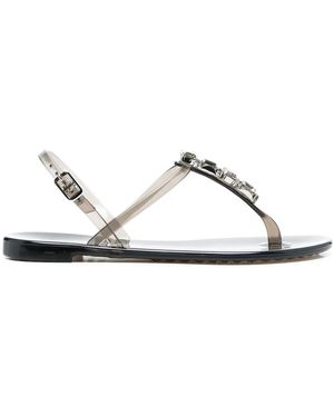 Casadei ビジュートリム サンダル - ホワイト