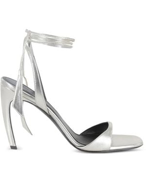 The Attico Ora Leather Sandals - White