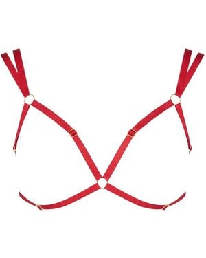 Scandale Soutien-Gorge Ajouré Parure Signature - Red