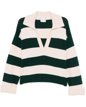 forte_forte Striped Sweater - Green