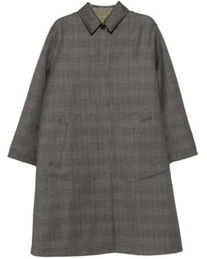 The Row Wool-silk Check Coat - グレー
