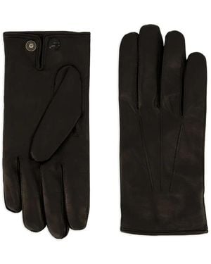 Tom Ford Leather Snap-Button Gloves - Black