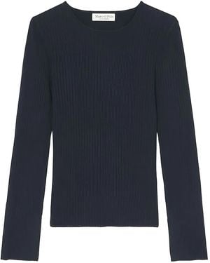 Marc O' Polo Ribbed Long-Sleeve Top - Blue